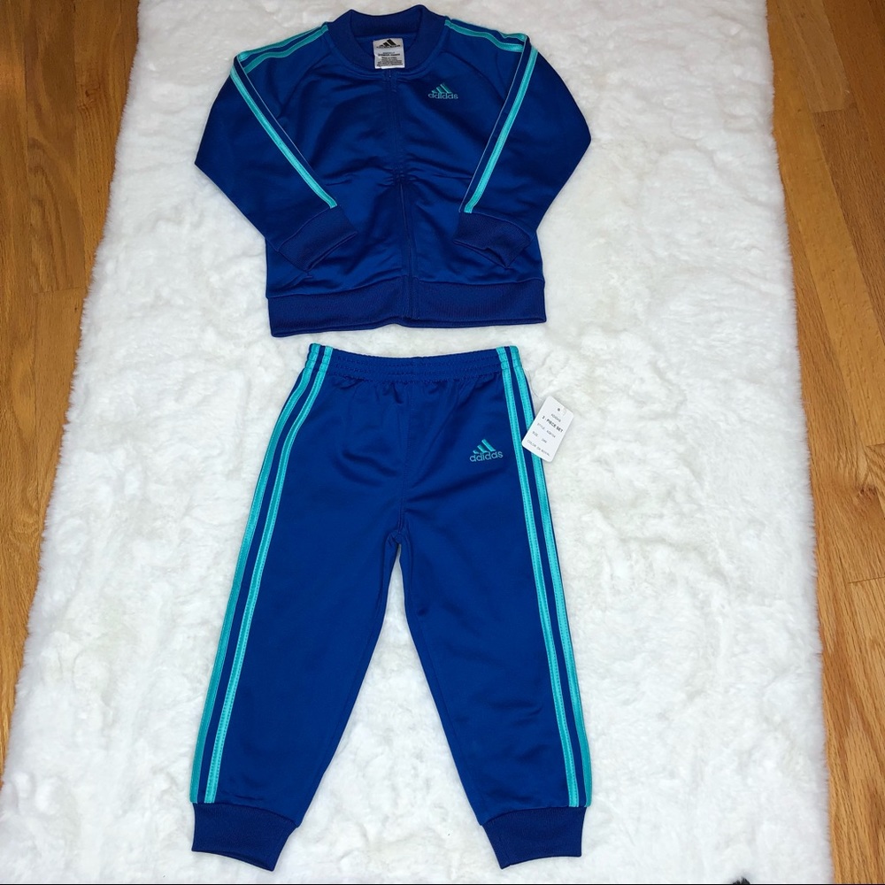 Kids Adidas Blue Track Suit